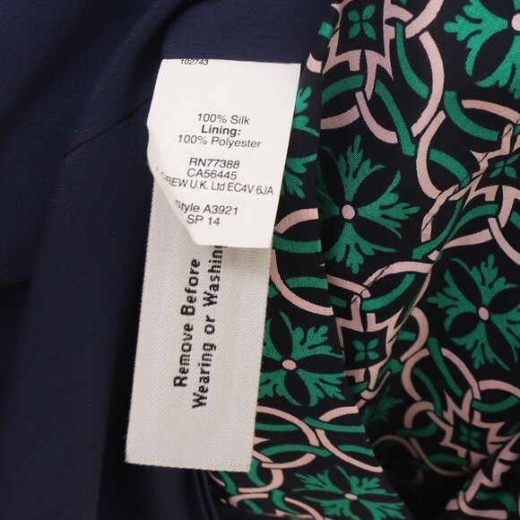 J Crew Medallion Swoop Printed Dress 00 0 2 XS Green Floral Latticework EUC B88 - Picture 5 of 5